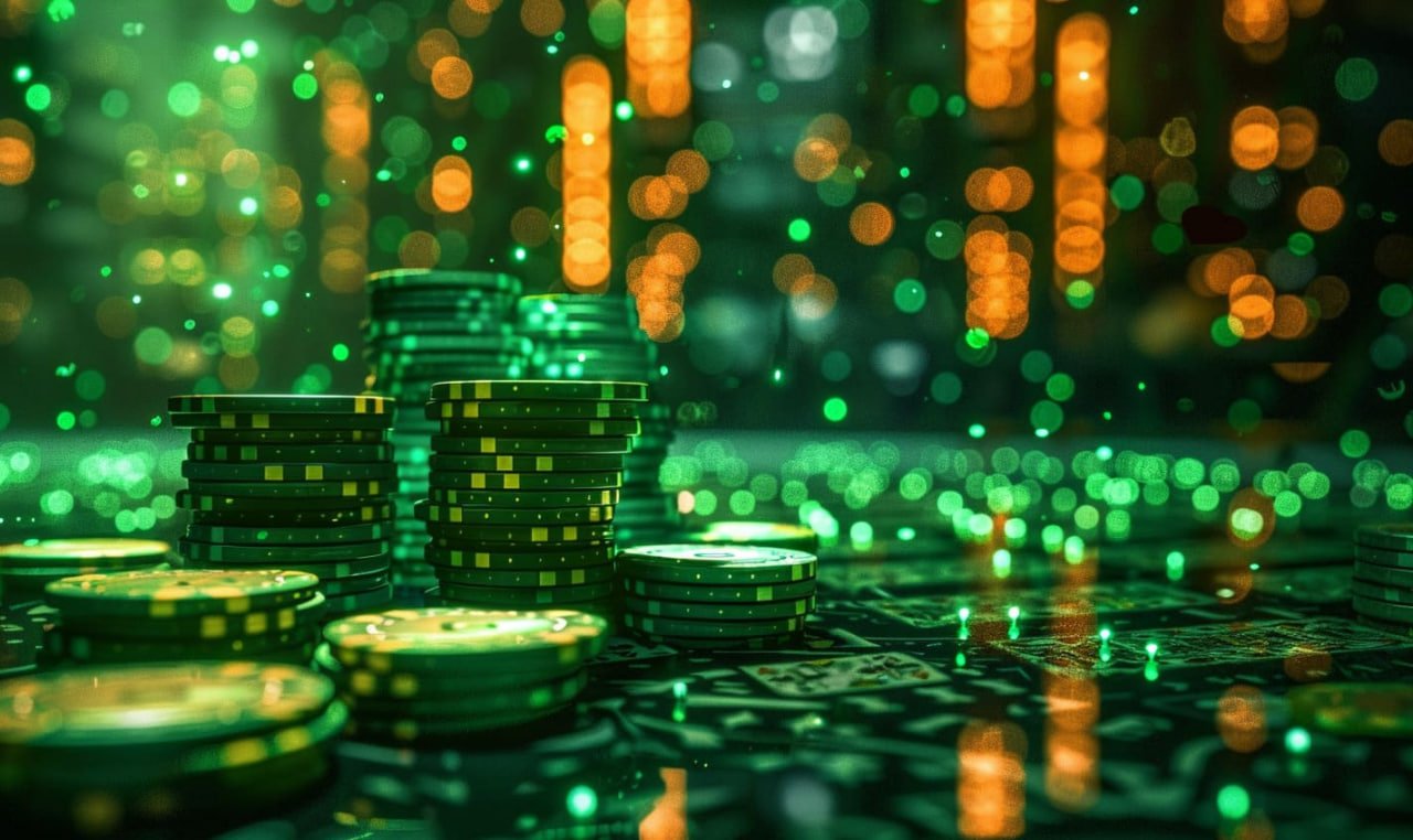 Baccarat ကတ်ဂိမ်း Table ပေါ် ကတ်များဖြန့်ကျင်းထားသောပုံ